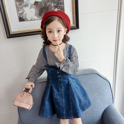 Μοντέρνο παιδικό φόρεμα  σε γκρι χρώμα