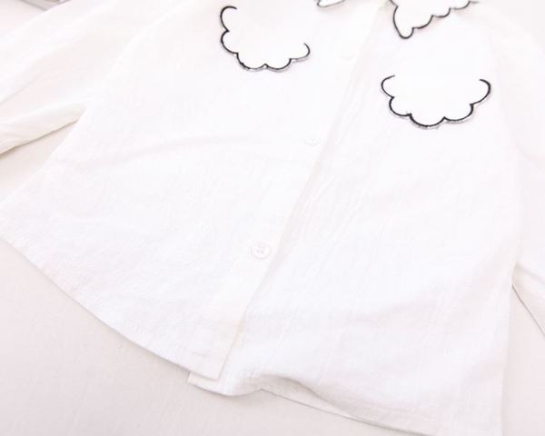 Modern, fehér zsebes gyereking lányoknak