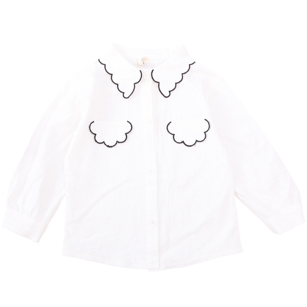 Modern, fehér zsebes gyereking lányoknak