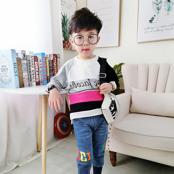 Ежедневна детска блуза с надпис за момчета 