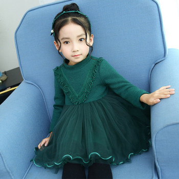 Παιδικό φόρεμα με τούλι σε τρία χρώματα