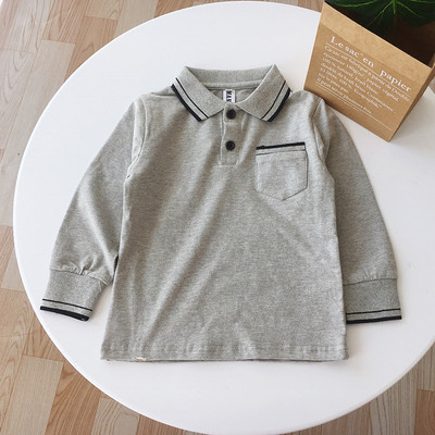 Bluza moderna pentru copii pentru baieti cu guler si buzunar in mai multe culori