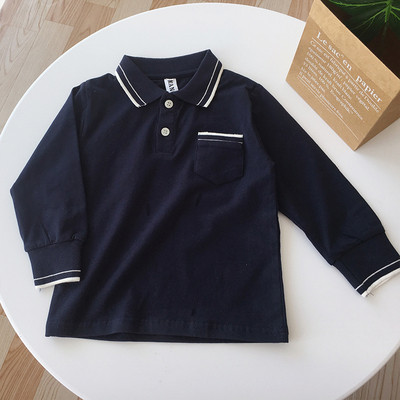 Bluza moderna pentru copii pentru baieti cu guler si buzunar in mai multe culori