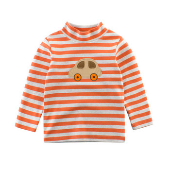 Ежедневна детска раирана блуза с висока яка в няколко цвята