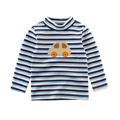 Alkalmi gyerek csíkos blúz magas gallérral több színben