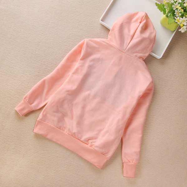 Bluza pentru copii sport-casual cu gluga si broderie colorata in mai multe culori