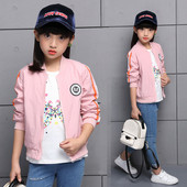 Gyermek tavaszi kabát lányoknak rózsaszín és piros színben