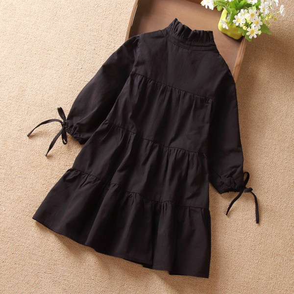 HIT Παιδικό ανοιξιάτικο μπουφάν  για κορίτσια σε μαύρο χρώμα