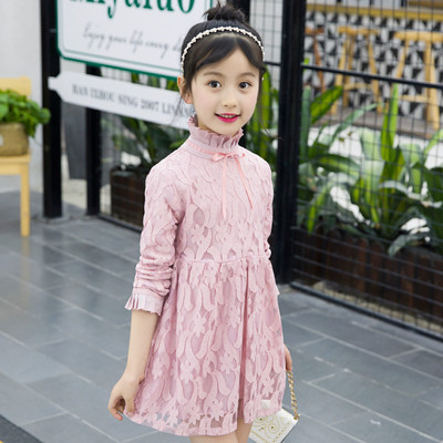 Stílusos gyerekruha magas gallérral, piros és rózsaszín színben