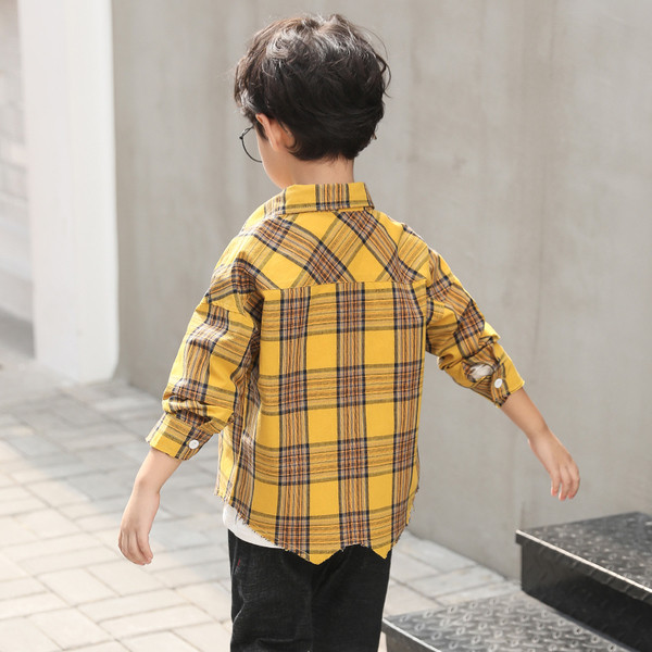 Παιδικό καρό πουκάμισο για αγόρια σε τρία χρώματα