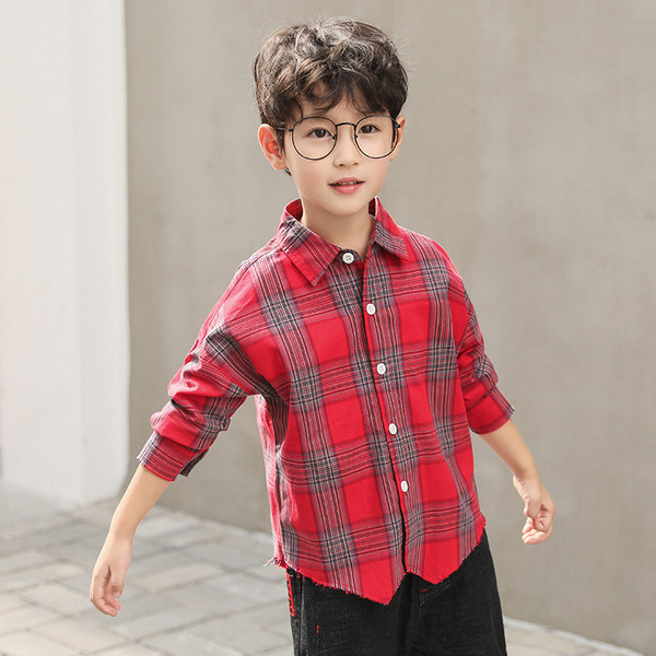 Παιδικό καρό πουκάμισο για αγόρια σε τρία χρώματα
