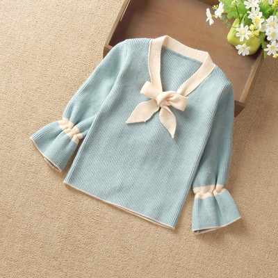 Téli gyerek blúz lányoknak V-nyakkal több színben