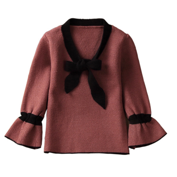 Téli gyerek blúz lányoknak V-nyakkal több színben