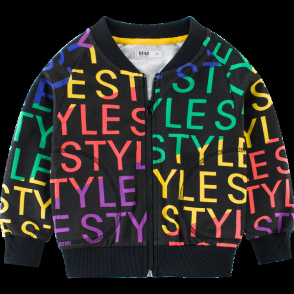 Μοντέρνο παιδικό φούτερ με πολύχρωμες επιγραφές  για κορίτσια και αγόρια