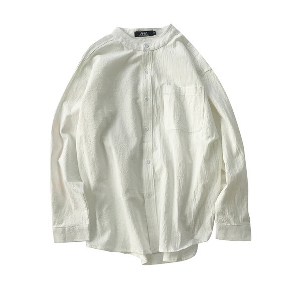 Modern férfi ing fehér és zöld zsebbel