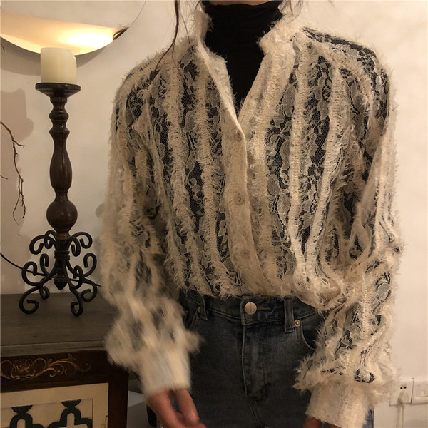 Stílusos női csipkeing két színben