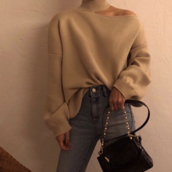 Stílusos női blúz nyitott váll, három színben