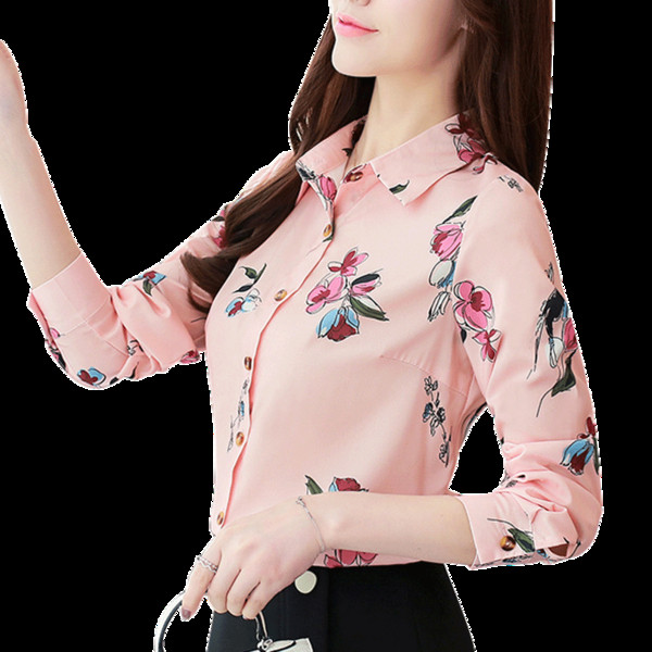 Κομψό γυναικείο πουκάμισο  σε ροζ χρώμα