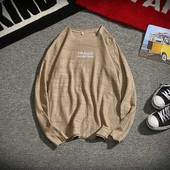 Alkalmi férfi blúz O-alakú gallérral és feliratokkal több színben