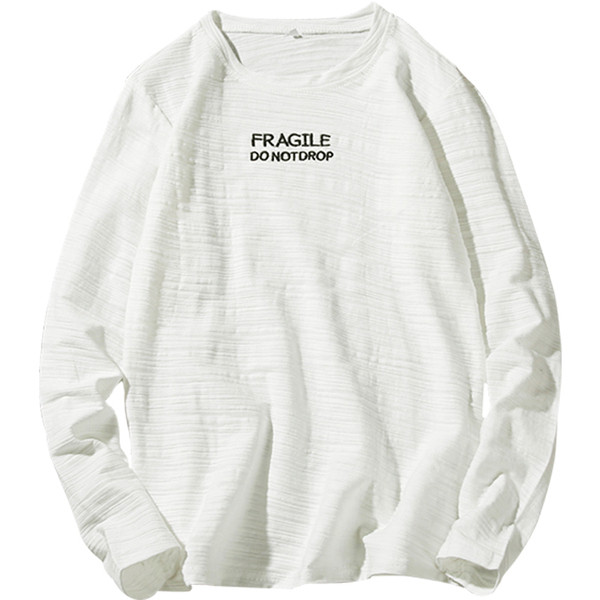 Alkalmi férfi blúz O-alakú gallérral és feliratokkal több színben