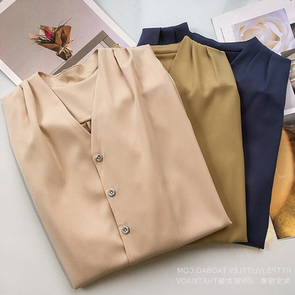 Modern női ing három színben V-nyakkal