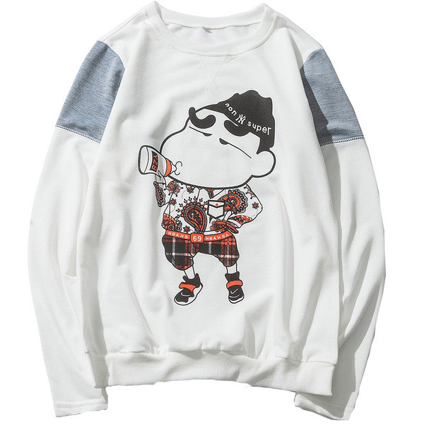 Modern férfi blúz, hosszú ujjal és rátéttel