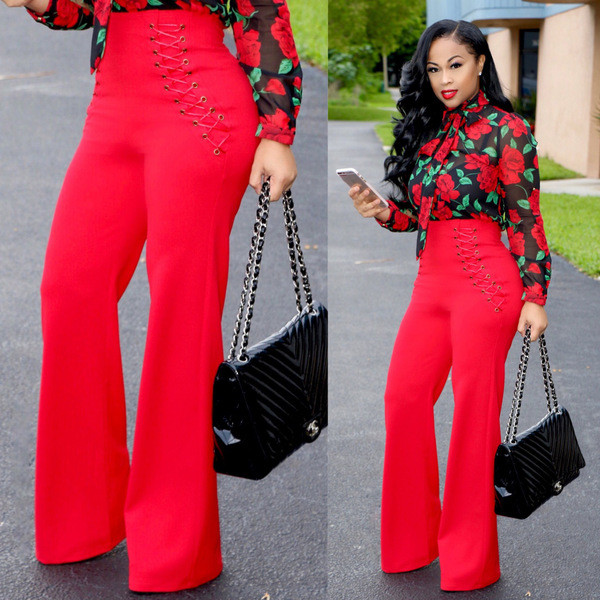 Stílusos női nadrág három színben - széles modell