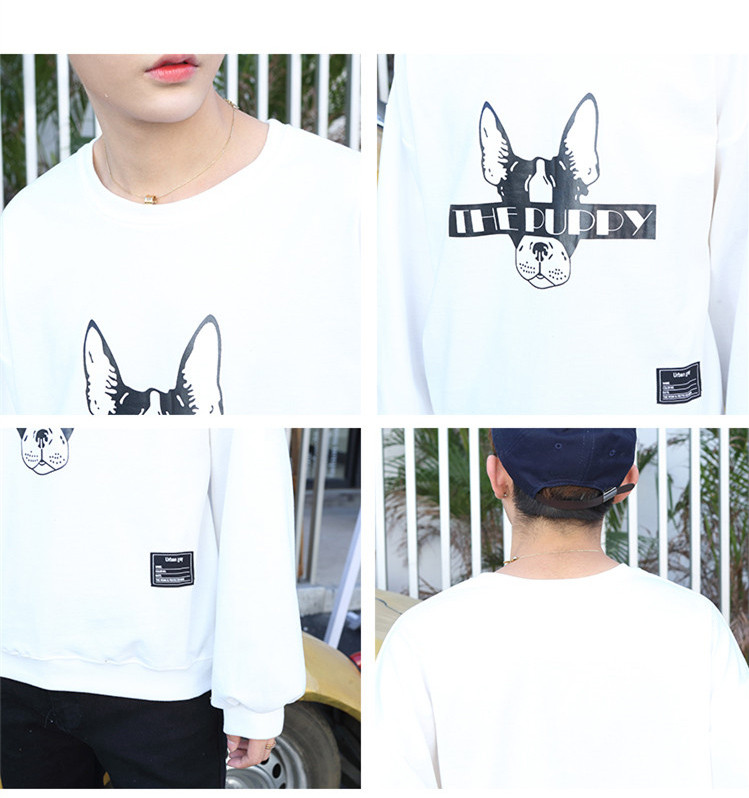 Férfi blúz rátéttel széles fekete-fehér modellel