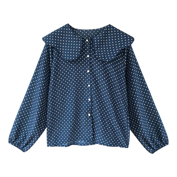 Stílusos női pöttyös ing három színben