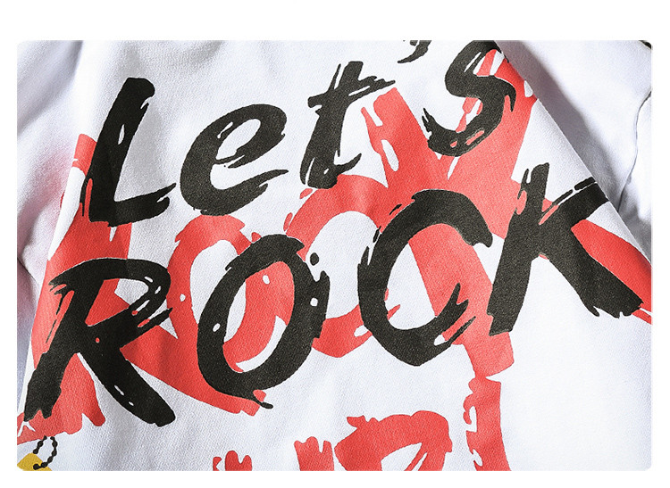 Modern férfi blúz fekete-fehér felirattal