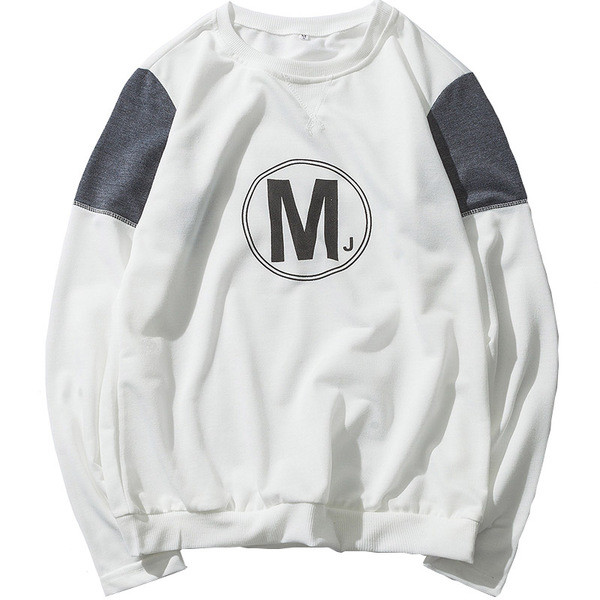 Alkalmi férfi blúz hosszú ujjal és O-alakú gallérral