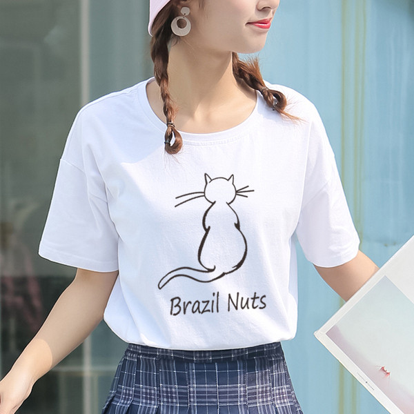 Tricou casual dama cu imprimeu si inscription in trei culori