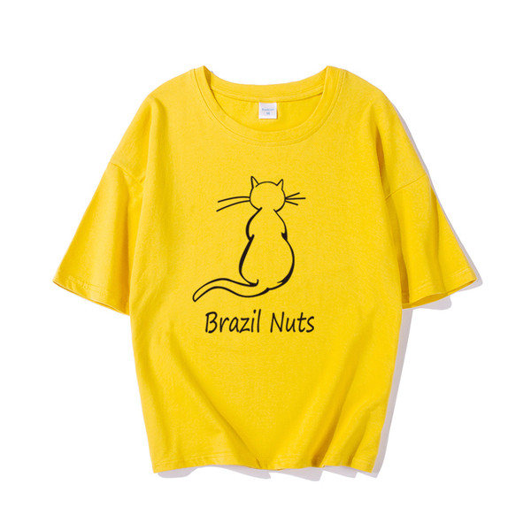 Tricou casual dama cu imprimeu si inscription in trei culori