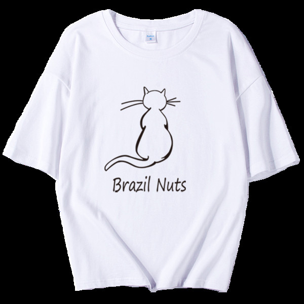 Tricou casual dama cu imprimeu si inscription in trei culori