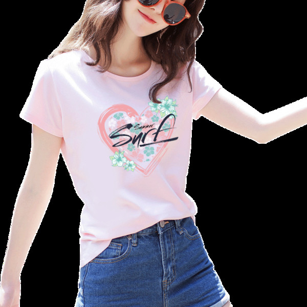 Μοντέρνο γυναικείο T-shirt με εκτύπωση σε διάφορα χρώματα