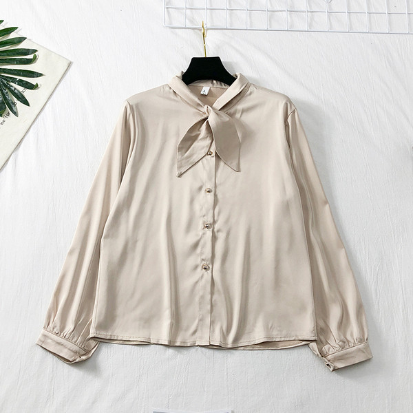 Stílusos női ing szalaggal három színben - széles modell