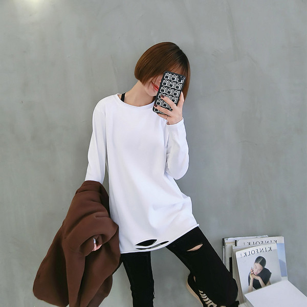 Alkalmi női hosszú ujjú blúz fehér