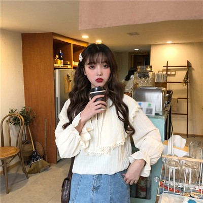 Ρετρό γυναικεία μπλούζα με  δεσμούς σε δύο χώματα