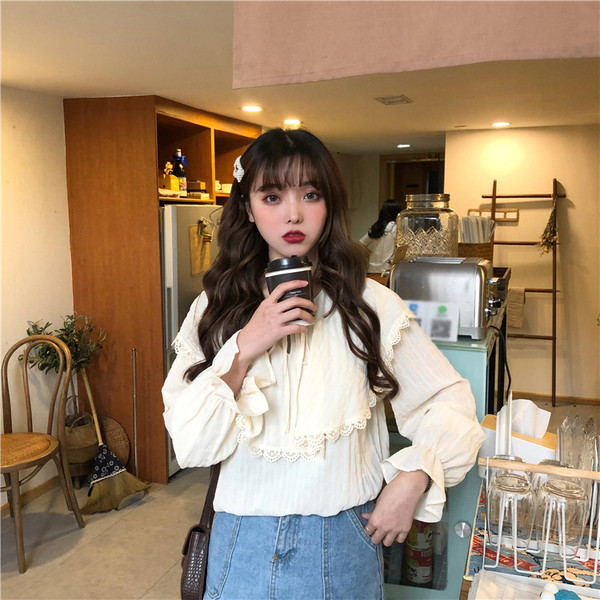 Ρετρό γυναικεία μπλούζα με  δεσμούς σε δύο χώματα