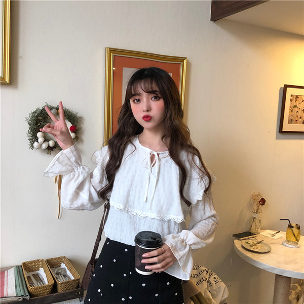 Ρετρό γυναικεία μπλούζα με  δεσμούς σε δύο χώματα