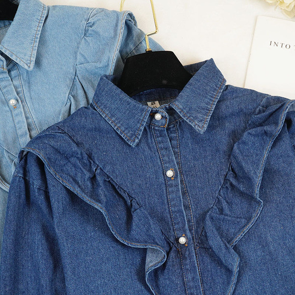 Jelenlegi női farmer ing két színben