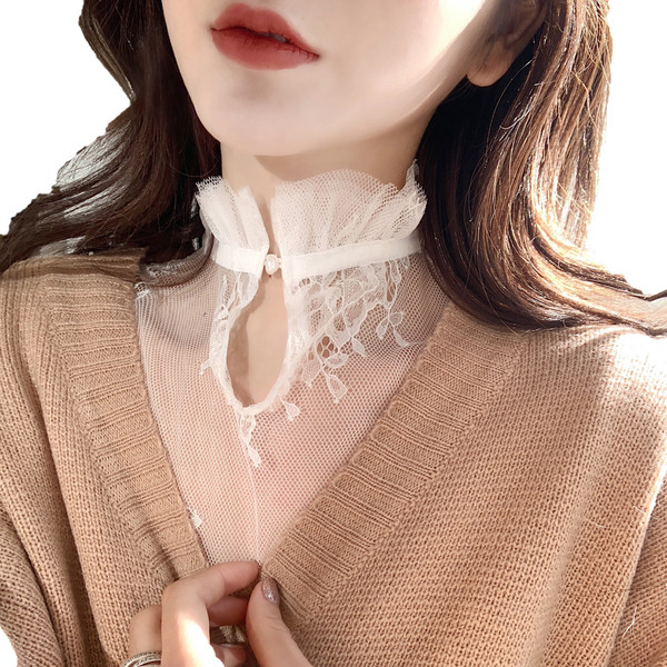 Stílusos női csipkeblúz három színben