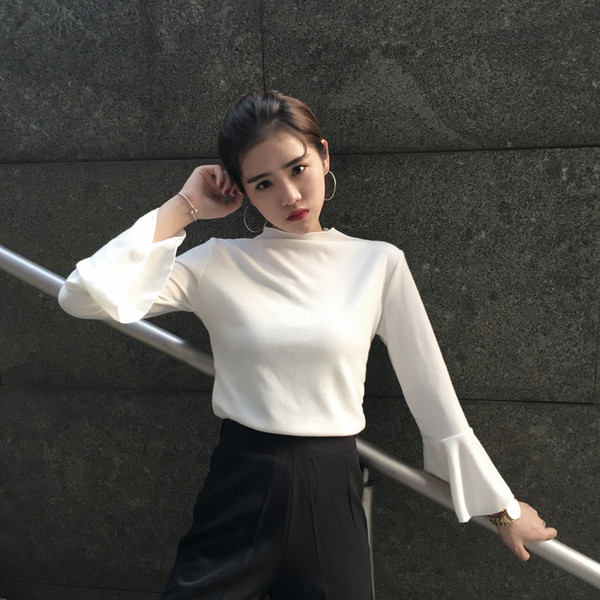 Alkalmi női blúz lótusz ujjú több színben