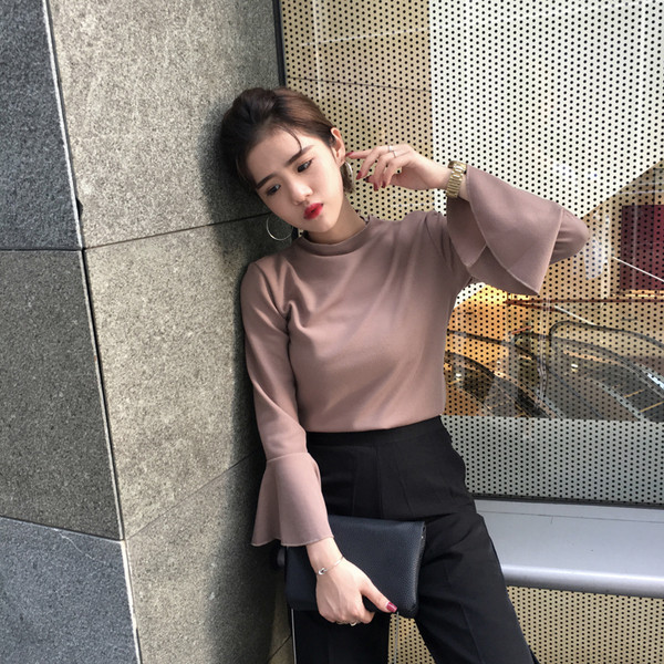 Alkalmi női blúz lótusz ujjú több színben