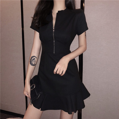 Alkalmi női ruha cipzárral három színben