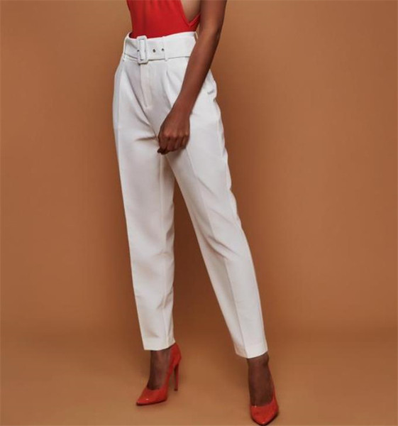 Modern női bő nadrág magas derékkal, övvel több színben
