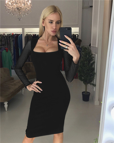 Modern ruha Slim-modell csipkeujjal több színben