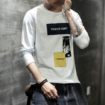 Καθημερινή ανδρική μπλούζα με κολάρο σε σχήμα 4 σε τέσσερα χρώματα