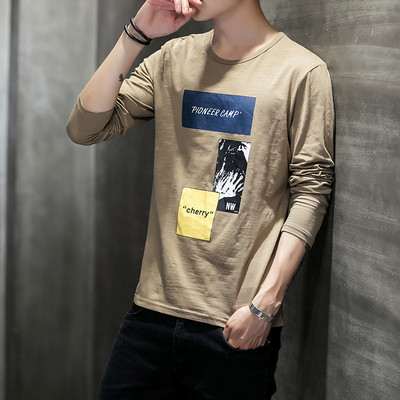 Καθημερινή ανδρική μπλούζα με κολάρο σε σχήμα 4 σε τέσσερα χρώματα