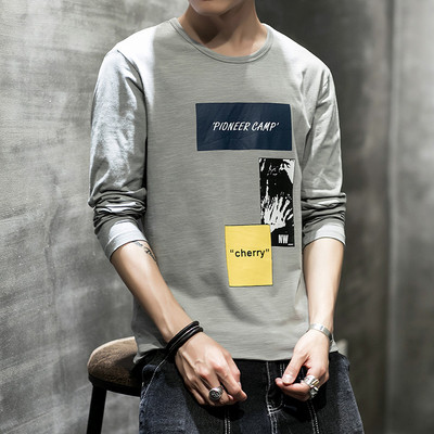 Καθημερινή ανδρική μπλούζα με κολάρο σε σχήμα 4 σε τέσσερα χρώματα